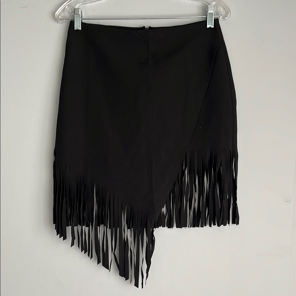 Niay fringe waterfall mullet skirt black 6 - Picture 2 of 5
